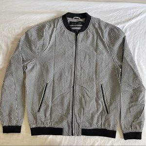 Zara Checkered Bomber Jacket